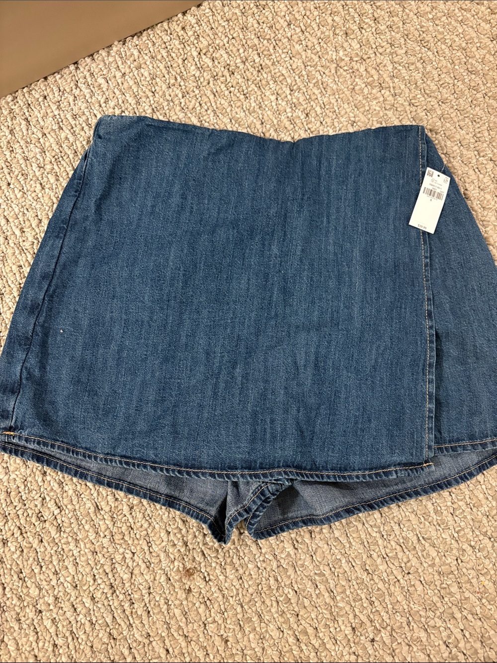 Old Navy Dark Blue Denim Skort Shorts